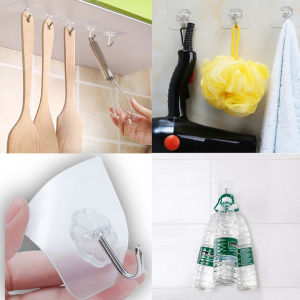 Sticker hook Wall bathroom kitchen bedroom strong adhesive transparent hook