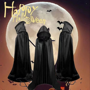 Halloween Cloak Black Death Cloak Witch Devil Costume Vampire Party Childrens Cloak cosplay