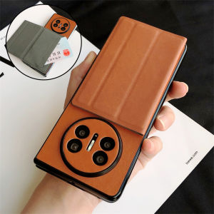 High-End Leather Huawei MateX6 Phone Case Foldable Screen Protection Slot for Inserting Cards MateX3 Collectors Edition X5 Creative Foldable Stand