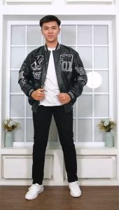 X-Urband Offical - A511 Jaket Varsity Kulit Imitasi