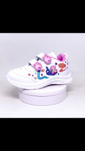 FIURI - NEW ERA - ARIEL VELCRO 29-32 PUTIH PINK - SEPATU SNEAKERS KANVAS SOL KARET ANAK KECIL PEREMPUAN - SEPATU PUTRI DUYUNG KETS LUCU FASHION TRENDY - SEPATU SEKOLAH PAUD TK KRETEKAN PEREKAT ANAK CEWEK MURAH PROMO DISKON BONUS KAOS KAKI