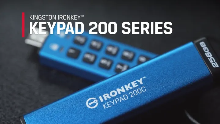 Kingston IronKey Keypad 200 Encrypted USB-A/C Flash Drive ( 8GB/16GB/32GB/64GB/128GB/256GB/512GB )