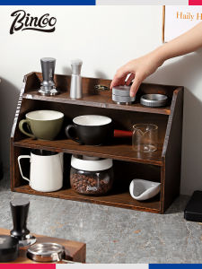 Giá Để Đồ☕️☕️ Bincoo Bộ Dụng Cụ Pha Chế Cà Phê Nhà Bếp Giá Để Đồ Góc Đựng Máy Ép Bột Máy Trộn Bột Bar Shelf