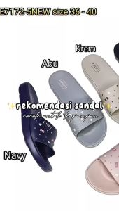Luofu Sandal Selop Wanita Karet Pita Love Empuk Ringan / Sandal Selop Wanita Model Baru Korean Style