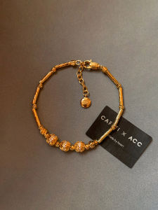 CAFFTI | Wealth-Attracting Delicate Stacked Gold Bead and Zircon Bracelet