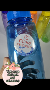 6 pcs botol minum souvenir/ botol minum gym/ botol minum ultah/ botol minum anak (BOTOL PIKKO BULAT)