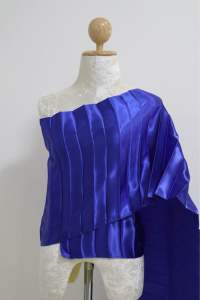 สไบอีดพลีทจีบใหญ่ สไบเพื่อนเจ้าสาว สีสวยสด เนื้อผ้าไทยอย่างดี สไบเครปไทย