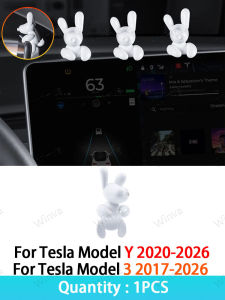 Car Style Decorative for Tesla Model Y 2020-26&Model 3 2017-2026Central Screen Mini Puppy Dog Ornaments Car Interior Accessories