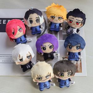 Bandai | 10cm Mini Blue Lock Stuffed Doll Seishiro Nagi Isagi Yoichi Chigiri Bachira Meguru Cartoon Plush Doll Pendant Keychain Toy Gifts