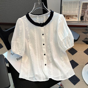 LANQIONG | Áo Blouse Phong Cách Pháp Mới