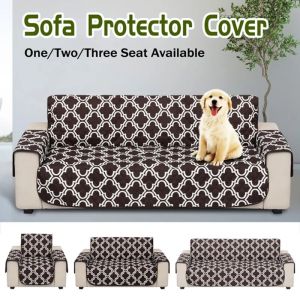1 2 3 Seater Quilting Printed Sofa Cover Pet Dog Sofa Mat Universal Non-slip Sofa Armrest Cover Living Room Furniture Protector