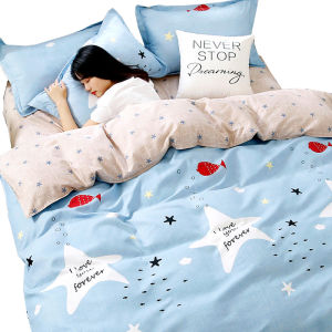 JIFANPAUL | Summer Bedding Set Cotton Bed Sheets and Quilt Cover