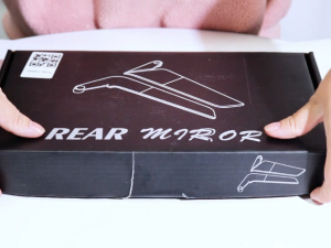 กระจกมองหลังมอเตอร์ไซค์ ปรับหมุนได้ กระจกมองหลังแบบปีกนกใส จัดส่งภายในประเทศ