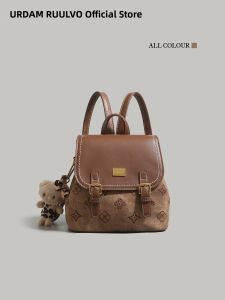 URCDN RDALVO | Retro Plaid Embroidery Womens Backpack