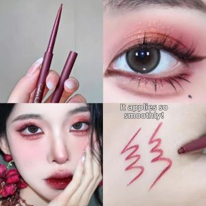 Smooth Waterproof Eye Liner Pen Black Plum Red Fine Tip