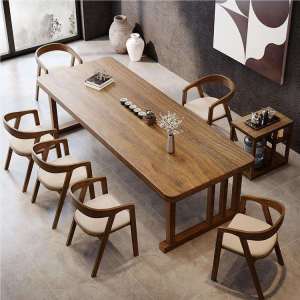 Chinese Style Zen Tea Table Real Wood Large Panel