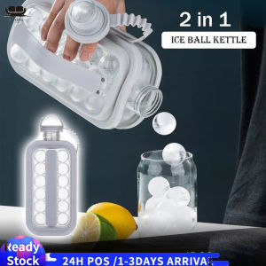 【Malaysia Spot Sale】Ice Ball Maker Kettle Creative Ice Cube Mold 2 In 1 Multi-function Water Bottle Cold Drinks Quick Freezer Kitchen Bar Accessories