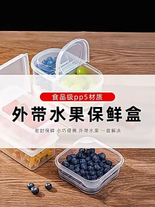 (Ready Stock) 600ML Portable Refrigerator Storage Box Plastic Sealed Rectangular Food Containers with Lid Safe Fresh-Keeping Box Condiment Boxes kotak simpanan