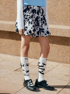 PUMA | New Spring Childrens Short Skirt with Calf Cow Print Sweet Puff Skirt