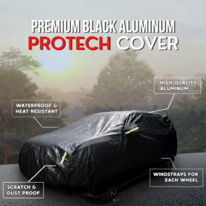 MG GT ALPHA Protech Lab - Premium 3-Layered All Weather BLACK Aluminum Car Cover