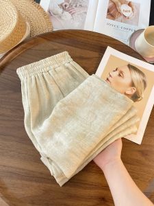 PAIBOLI | High Waist Straight Leg Thin Summer Ice Silk Loose Wide Leg Pants Womens Korean Style Drapey Cool Pants Long Commute Style