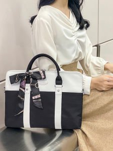Briefcase Womens Professional Korean Style Large Capacity Fashion Office Business Oxford Cloth Satchel Custom Logo File Bag
