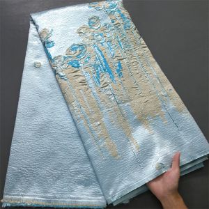 Nigerian Brocade Jacquard Organza Lace Fabric 2025 High Quality Lace African French Jacquard Lace For Wedding Party Dress S4033