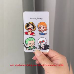 Bandai | 6pcs One Piece Anime Enamel Pin Set Luffy Zoro Thousand Sunny Going Merry Metal Badges Brooches Collectible Fan Gift