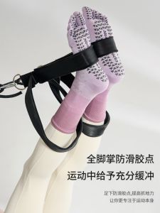 ถุงเท้าโยคะครึ่งแข้งกันลื่นสำหรับผู้หญิง ถุงเท้าโยคะ ถุงเท้าออกกำลังกาย ถุงเท้าโยคะแบบหกนิ้ว ถุงเท้าโยคะสำหรับฤดูใบไม้ร่วงและฤดูหนาว