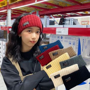 Uncleyao/High Hairline Star Fu Sound ~ Autumn and Winter Thick Warm Wide Edge Show Face Small Wool Knitted Hair Band