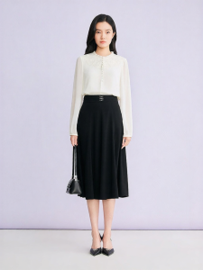 Fashionable Business Elegance Lace Collar Shirt