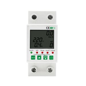 TUYA 2P 63A Din Rail WIFI Single Phase Smart Meter AC 220V Power Energy Meter KWH Voltage Current Meter Backlight