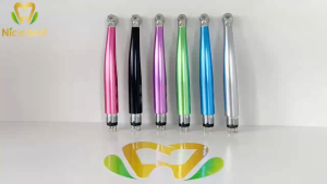 High Quality Colorful Dental LED High Speed Push Button Turbine Handpiece 3 Water Spray