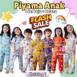 baju tidur Piyama anak 1-10 tahun bahan microtex baju tidur anak laki laki dan perempuan