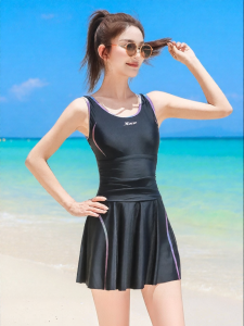 XTEP | Conservative Slimming Foldable Waist Concealing Stomach Womens Swimsuit