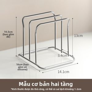 LANJIAOLUO | Giá Đựng Đồ Cho Chopping Boards Nồi Nắp 304 Stainless Steel
