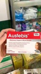 Viên uống bổ sung Sắt và Vitamin phòng ngừa thiếu máu Ausfebis 30 viên chính hãng đủ hoá đơn
