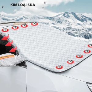 SEAMETAL Kính Chắn Gió Xe Hơi Tuyết Lá Chắn Mùa Đông Cửa Sổ Phía Trước Chống Băng Sương Giá Bảo Vệ Ngoài Trời Có Nam Châm Đa Năng Cho Sedan SUV MPV Hatchback