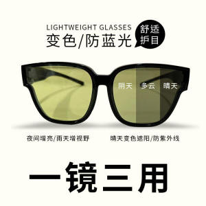 Photosensitive Discoloration Myopia Set of Glasses Driving Anti-High Beam Anti-Ultraviolet Light Discoloration Polarized Night Vision Goggles