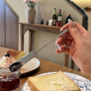 Stainless Steel Butter Knife Jam Spreaders Peanut Butter Spreader Stirring Stick 18-10 Stainless Steel Bread Spreaders
