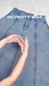 JINISO - Highwaist Rok A-Line Jeans Panjang 904 SEVENTY