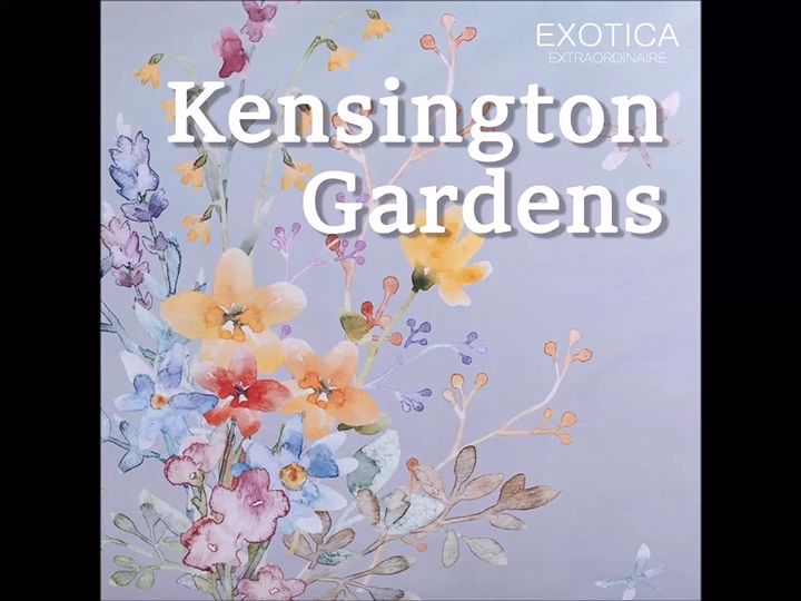 EXOTICA ชุดผ้าปูที่นอนรัดมุม ปลอกหมอนหนุน ลาย Kensington Gardens ที่นอน