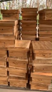 กล่องเลี้ยงผึ้ง ชันโรง ชั้นเดียว (ไม้สักแท้) ขนาด A4