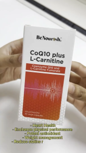 BENOURISH CoQ10 Coenzyme & L-Carnitine Fumarate (30s) | Coq10 Supplement Fat Metabolism Booster