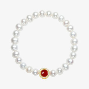 CTS S925 Silver Elegant Chalcedony Pearl Jewelry Set CHOW TAI SENG 周大生 Z0HC0096 Z0HC0097 Z0LC0098 Z0LC0099