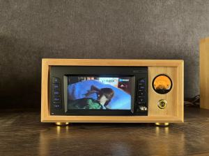 Home Fever Bluetooth Solid Wood Retro Mini Audio HiFi High Fidelity Pure CD Player USB Radio with Amplifier