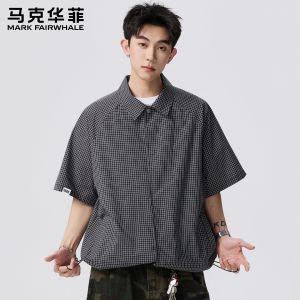 Mark Fairwhale | Áo Sơ Mi Cotton Tay Ngắn Phong Cách Retro Mùa Hè