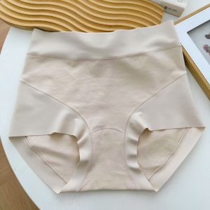 High-Waist Pure Cotton Womens Underwear Breathable Triangle Panties Seamless Comfortable Abdomen Control Large Size Briefs