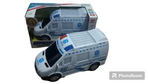 Xe cảnh sát đồ chơi có nhạc đèn tự động tiến lùi 360 độ