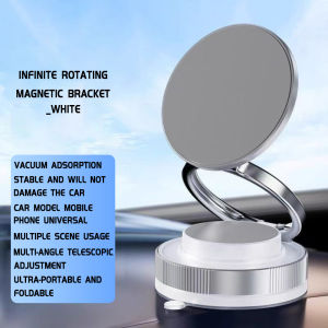 360 ° Rotation Car Phone Magnetic Stand Mechanical Vacuum Suction Cup Magnetic Adsorption Bracket Universal Navigation Holder